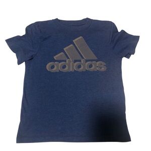 Adidas Kids Short Sleeve Tee in Blue with Gray Logo
